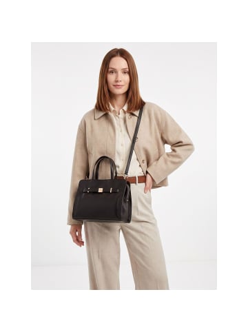 DuDu Umhängetasche Leder 32 cm schwarz
