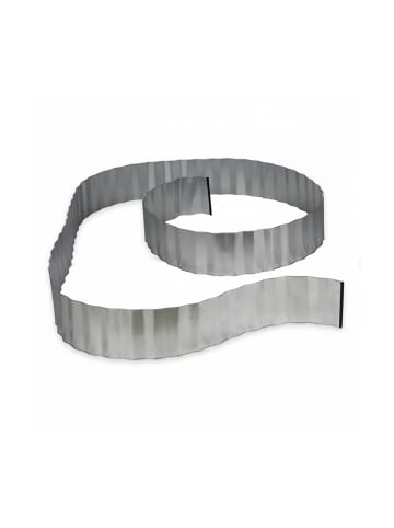 relaxdays 5 x Rasenkante in Silber-Grau