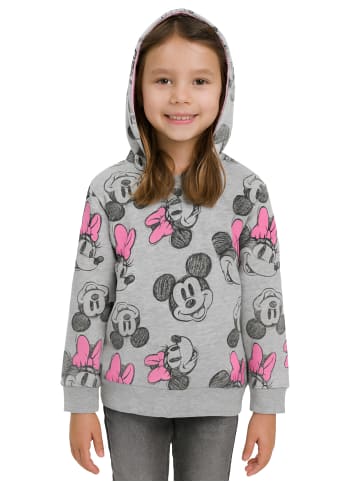 Disney Disney Minnie Mouse Hoodie Kapuzenpullover in grau