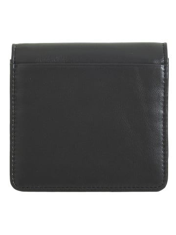 DuDu Flores Geldbörse Leder 10 cm in black-lavander