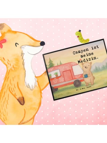Mr. & Mrs. Panda Schreibunterlage Bär Camper Design mit Spruch in Weiß