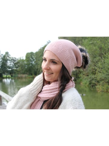 styleBREAKER Strick Bommelmütze in Grau