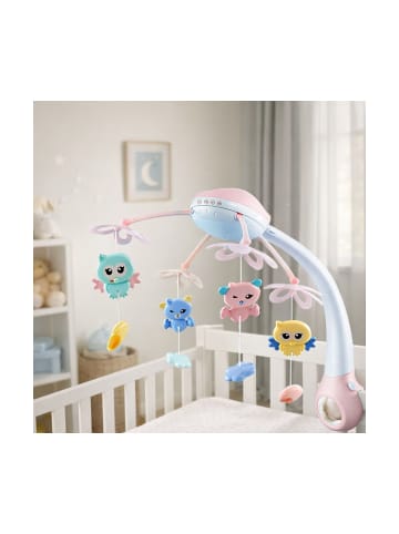 Wisam® Babykarussell-Projektor 2-in-1 mit Melodien, Tiergeräuschen