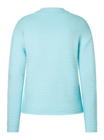 More & More softer Querrippen-Pullover in blue haze