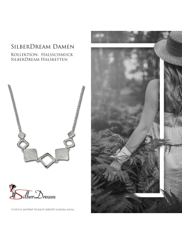SilberDream 925 Sterling Silber Damen SilberDream Halsketten Karo  ca. 45cm