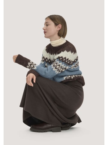 Hessnatur Strick Rock Midi in kakao braun