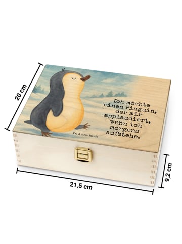 Mr. & Mrs. Panda Teebox Pinguin mHerzieren Design mit Spruch in Weiß