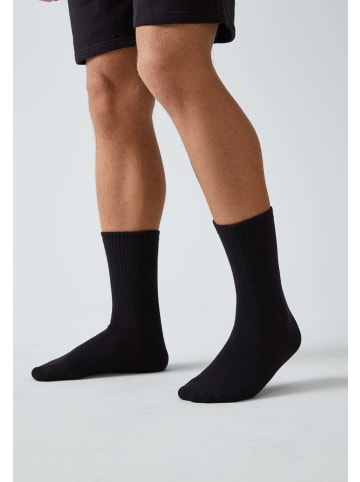 SNOCKS Tennissocken aus Bio-Baumwolle Schwarz 4 Paar