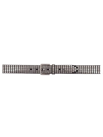 b.belt Quinn Nietengürtel Leder in schwarz