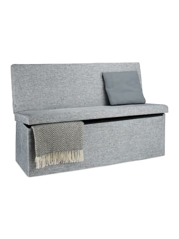 relaxdays Faltbarer Sitzhocker in Grau - (B)114 x (H)73 x (T)38 cm