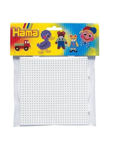 Hama Stiftplatten Set Quadrat und Kreis für Midi-Bügelperlen in weiß