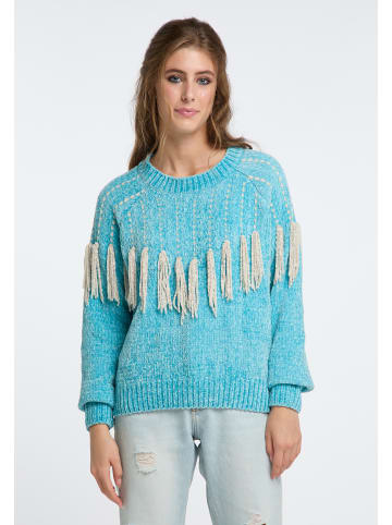 IZIA Damen Strickpullover in Türkisblau