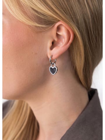 PURELEI Ohrringe Heart Charm Silber