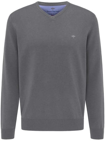 FYNCH-HATTON Pullover V-Neck in Grau