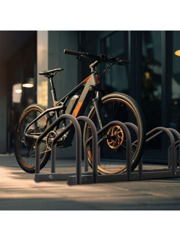 relaxdays Fahrradständer in Anthrazit - (B)130 x (H)27 x (T)33 cm