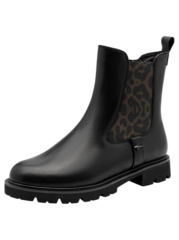 Tamaris WIDE FIT Chelsea Boot in BLACK/LEO
