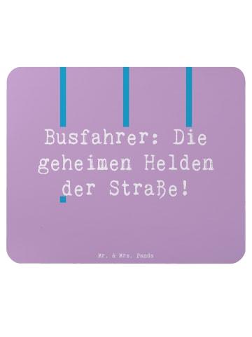 Mr. & Mrs. Panda Mouse Pad Spruch Busfahrer Helden mit Spruch in Lavendeltraum