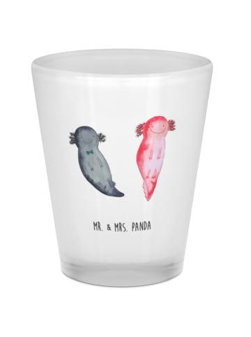 Mr. & Mrs. Panda Schnapsglas Axolotl Liebe ohne Spruch in Transparent