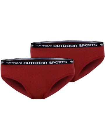 Normani Outdoor Sports 2er Pack Damen Merino Slip „Albury“ in Rot