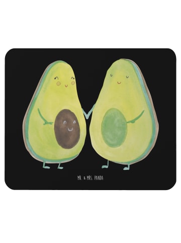 Mr. & Mrs. Panda Mauspad Avocado Pärchen ohne Spruch in Schwarz