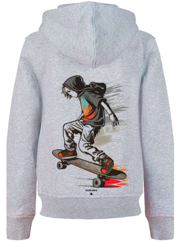 F4NT4STIC Hoodie Skateboarder in grau meliert