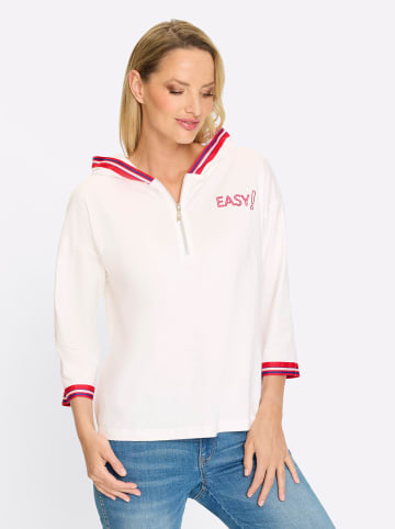 Heine Sweatshirt in weiß-pink