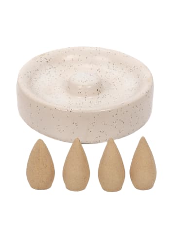 Home&Styling Collection Duftofen + Räucherstäbchen HAPO in Beige, (B) 6,5 x (H) 7,7 x (L) 6,5 cm