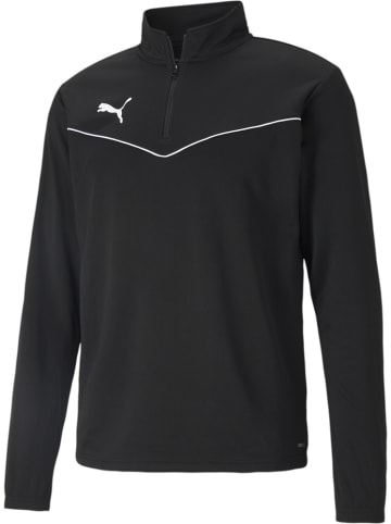 Puma T-Shirt "TeamRISE 1/4 Zip Top" in Schwarz