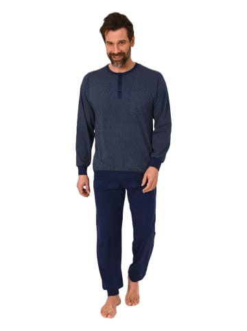 NORMANN Langarm Schlafanzug Pyjama Bündchen print - 84020 in rot