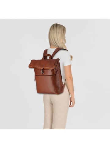 Greenburry Vintage Daypack Leder 43 cm Laptopfach in natur