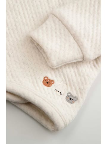 Coccodrillo Strickjacke mit Reißverschluss in ecru