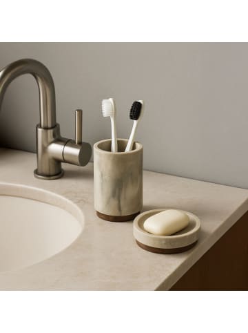 5five Simply Smart Zahnbürstenbecher COME in Beige, Ø 7 cm