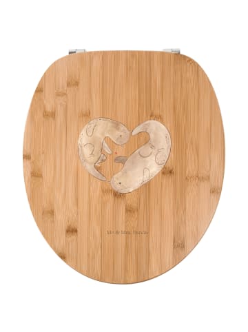 Mr. & Mrs. Panda Klo-Deckel Otter Herz ohne Spruch in Braun