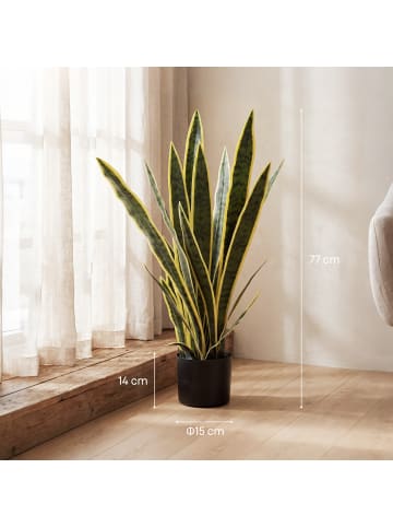 Outsunny Kunstpflanze-15L x 15B x 77H cm-Grün