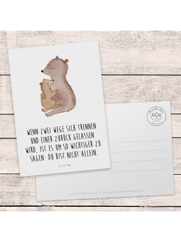 Mr. & Mrs. Panda Trauerspruchkarte Bären mit Kind Weinen mit Spruch in Weiß