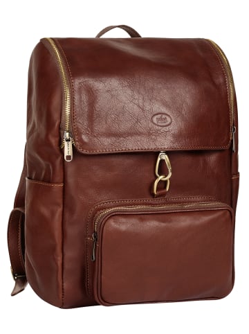 piké Rucksack echt Leder in braun