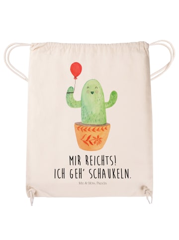 Mr. & Mrs. Panda Sportbeutel Kaktus Luftballon mit Spruch in Creme