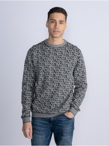 Petrol Industries Pullover mit Allover-Muster Frankfort in Blau