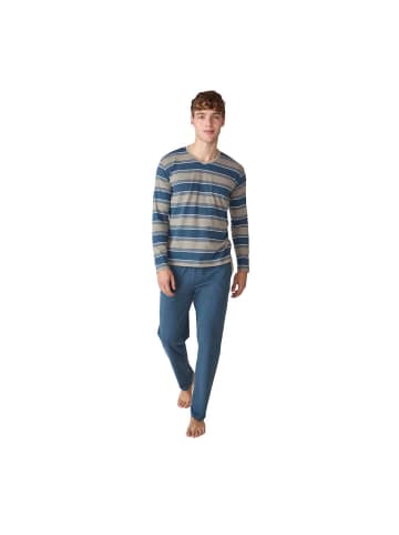 J and J Brothers Schlafanzug in Blue