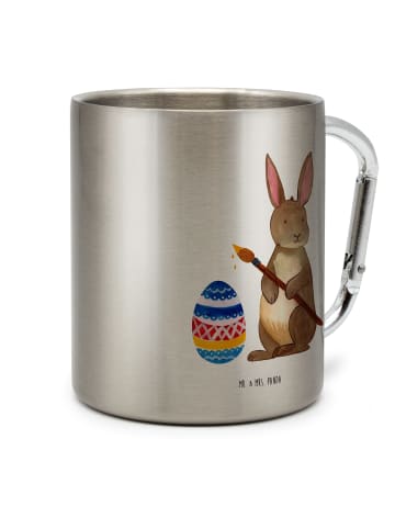 Mr. & Mrs. Panda Edelstahlbecher Hase Eier Malen ohne Spruch in Silber