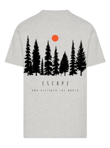 F4NT4STIC T-Shirt Escape Discover the World Forest in grau meliert