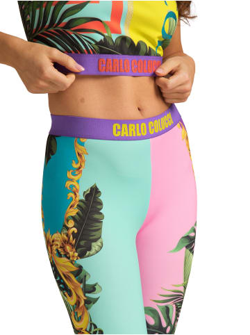 Carlo Colucci Leggings Cupani in Grün / Mehrfarbig