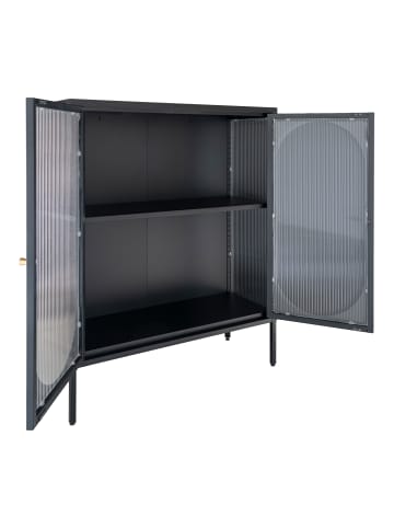 ebuy24 Vitrinenschrank Adelaide Schwarz 90 x 35 cm
