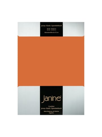 Janine Spannbettlaken Jersey Elastic in rost-orange