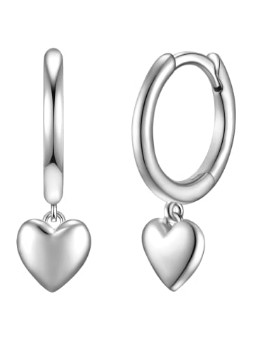 Glanzstücke München Creolen Herz aus Sterling Silber in silber