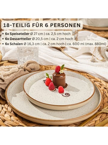 Sänger Tafelservice Rio Creme - 18 teilig aus Steingut