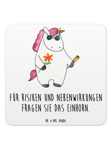 Mr. & Mrs. Panda Untersetzer Set Einhorn Woodstock mit Spruch in Weiß