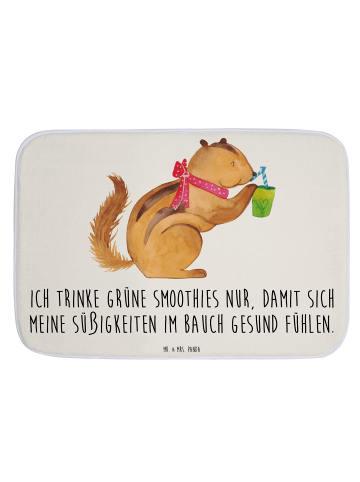 Mr. & Mrs. Panda Badvorleger Eichhörnchen Smoothie mit Spruch in Weiß