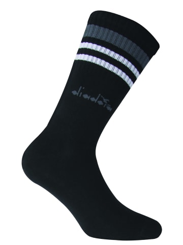 Diadora Socken 6er Pack in Schwarz/Grau/Weiß