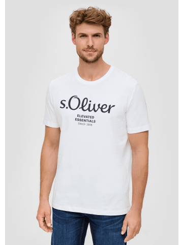 s.Oliver T-Shirt kurzarm in Weiß